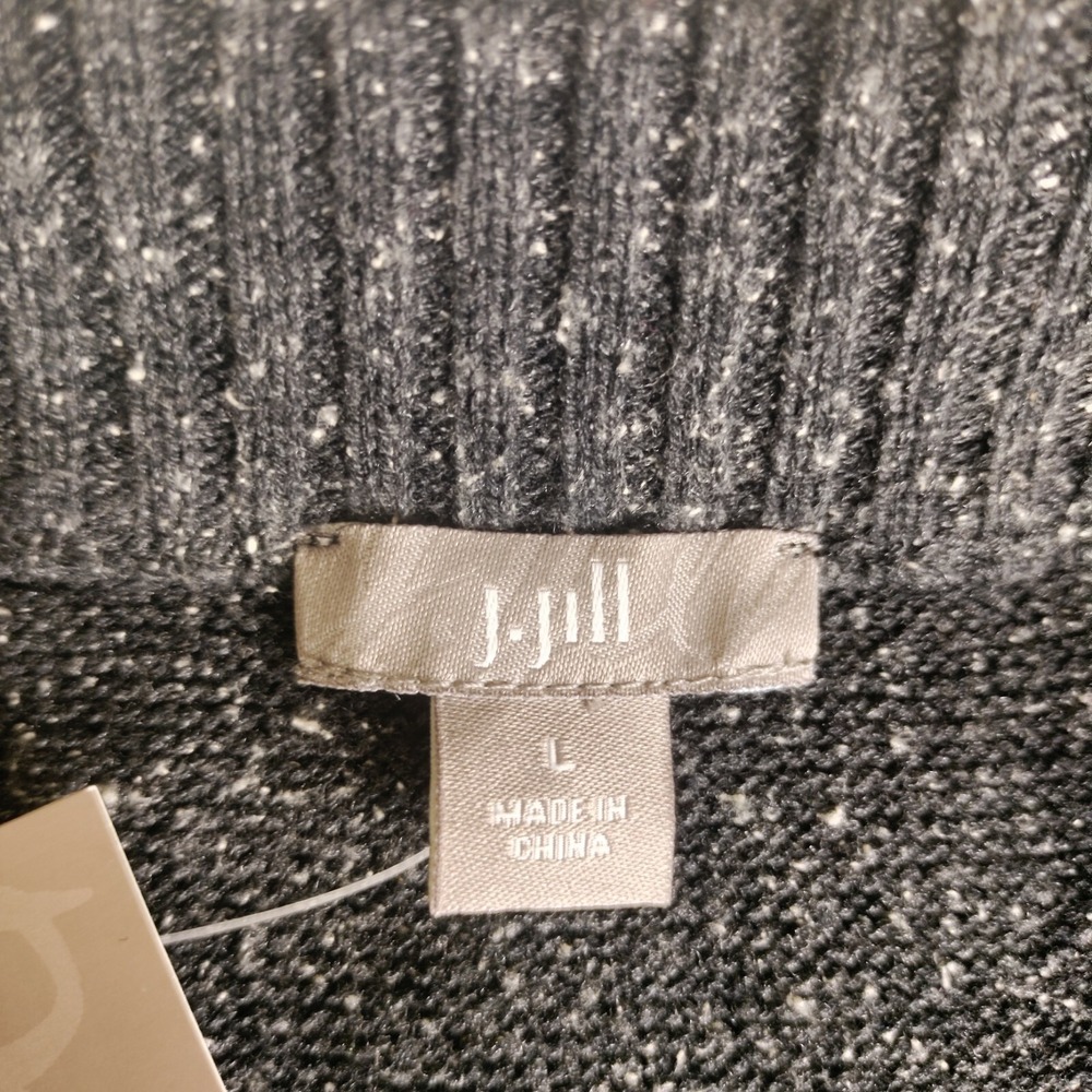 J. Jill Women's Skirt L black tweed 55% Silk 45% Cotton Skirt NWT - Picture 14 of 16